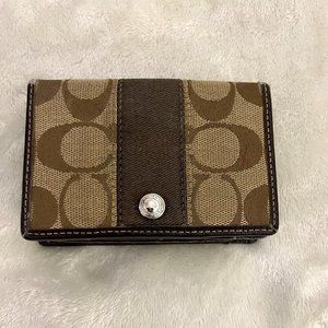 Coach Signature Bifold ID Case Wallet/Holder